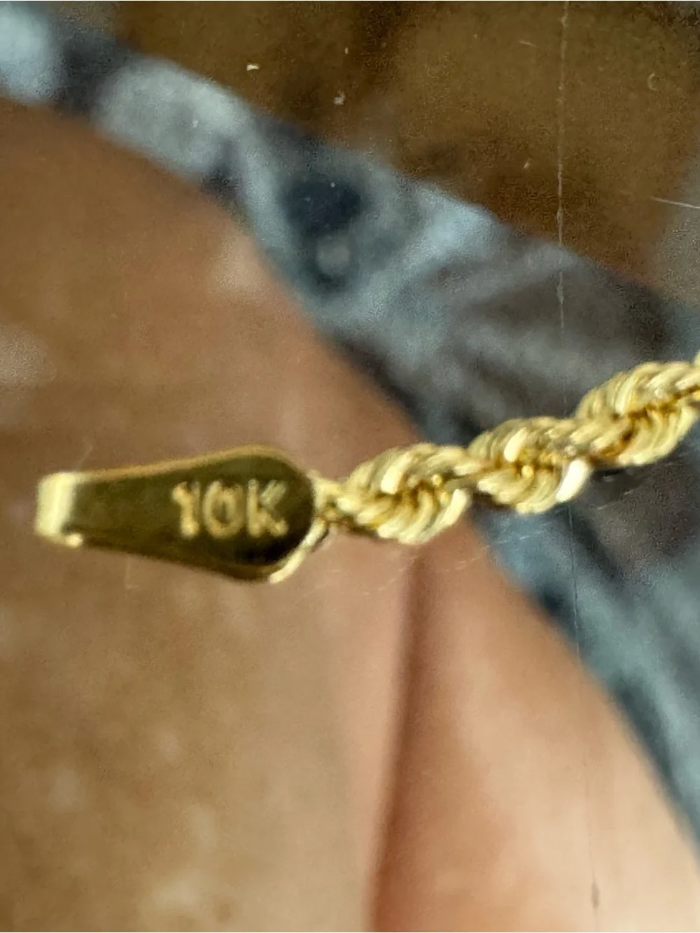 10K Gold Rope bracelet - 7 3/4 in - Yellow Gold